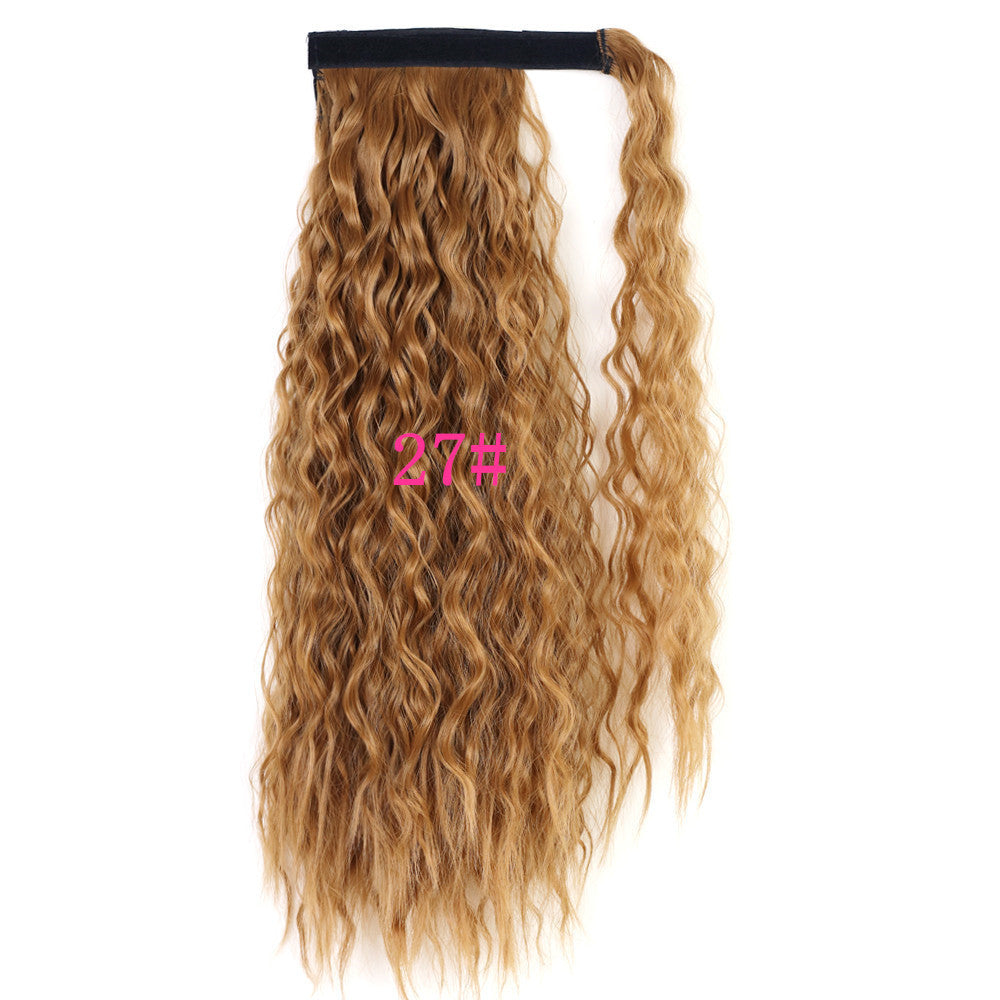 Velcro Ponytail Pocket Hair Extension Piece For Curly Hair Water Ripple Small Volume