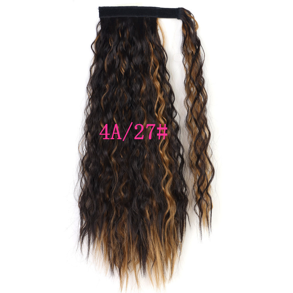 Velcro Ponytail Pocket Hair Extension Piece For Curly Hair Water Ripple Small Volume